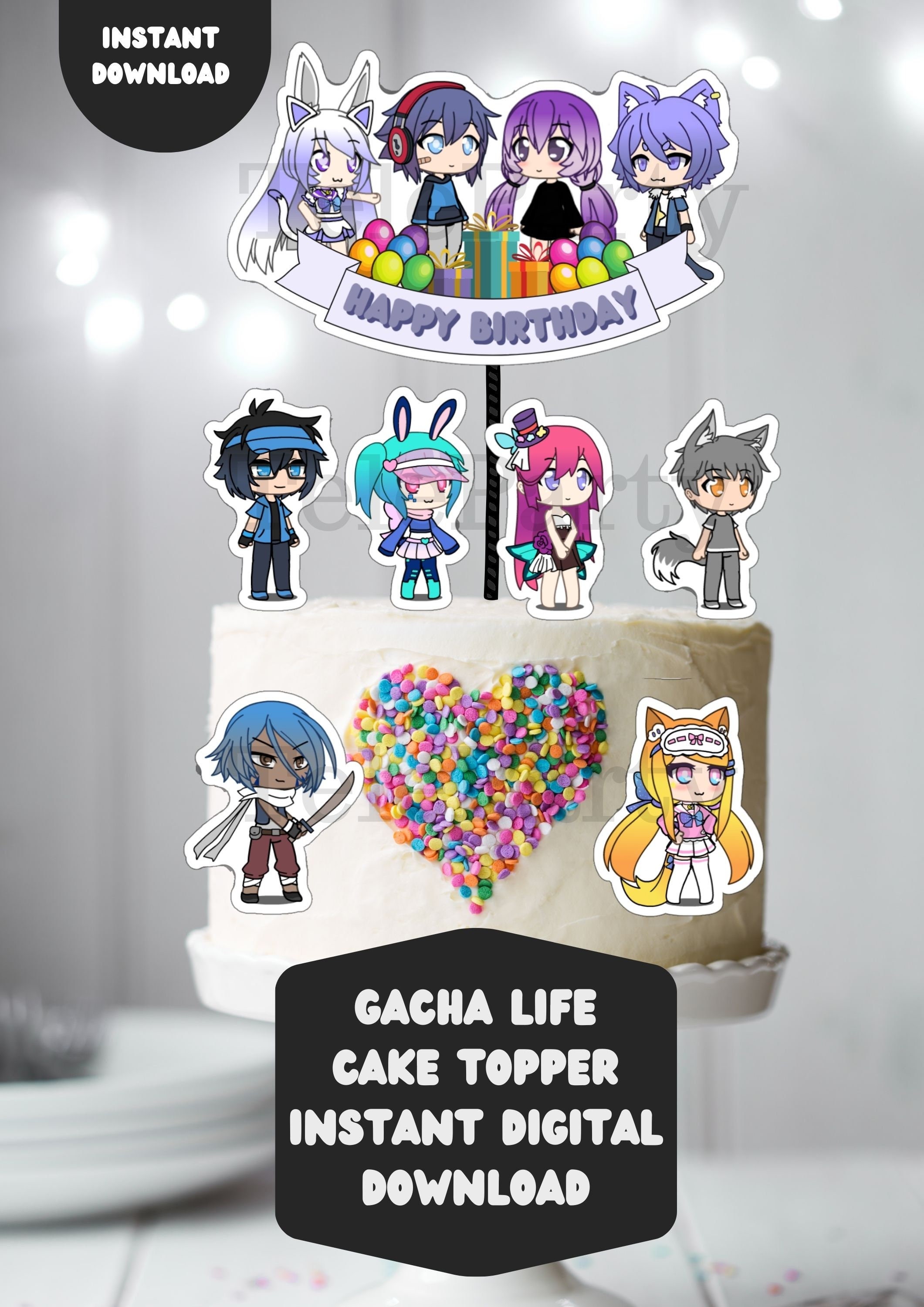 Gacha Life kit displays 10 peças