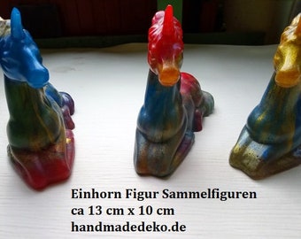 Unicorn figure made of epoxy resin, unicorns in colorful colors, pack of 3, unicorn figure, unicorn decoration, collectible figures, colorful unicorns, decorative figures