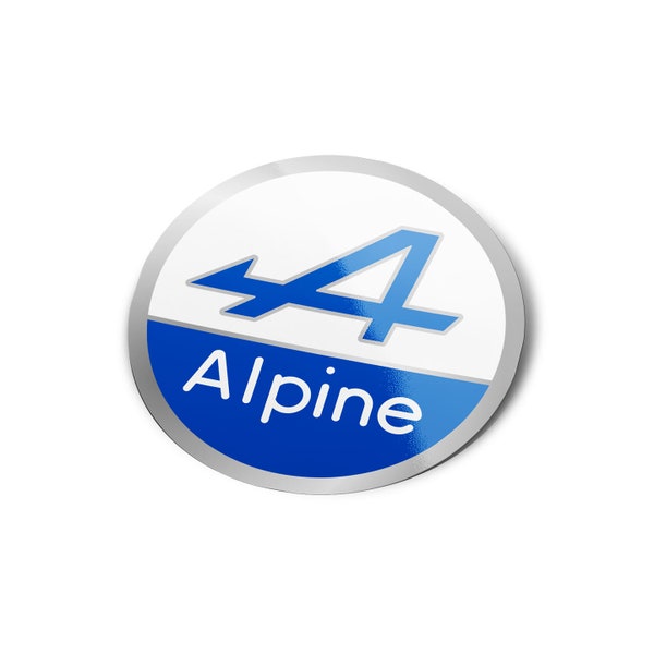 STICKERS PACK ALPINE stickers round vintage logo car accessory in quality water & UV resistant vinyl