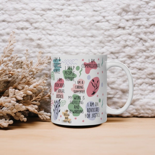 Tasse Social Worker Affirmation Sozialarbeiter