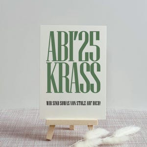 Abitur 2025 Karte – Krass Glückwunschkarte für Abiturienten – Geschenk zur bestandenen Prüfung