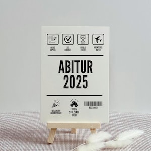 Abitur 2025 Karte – Glückwunschkarte für Abiturienten – Geschenk zur bestandenen Prüfung