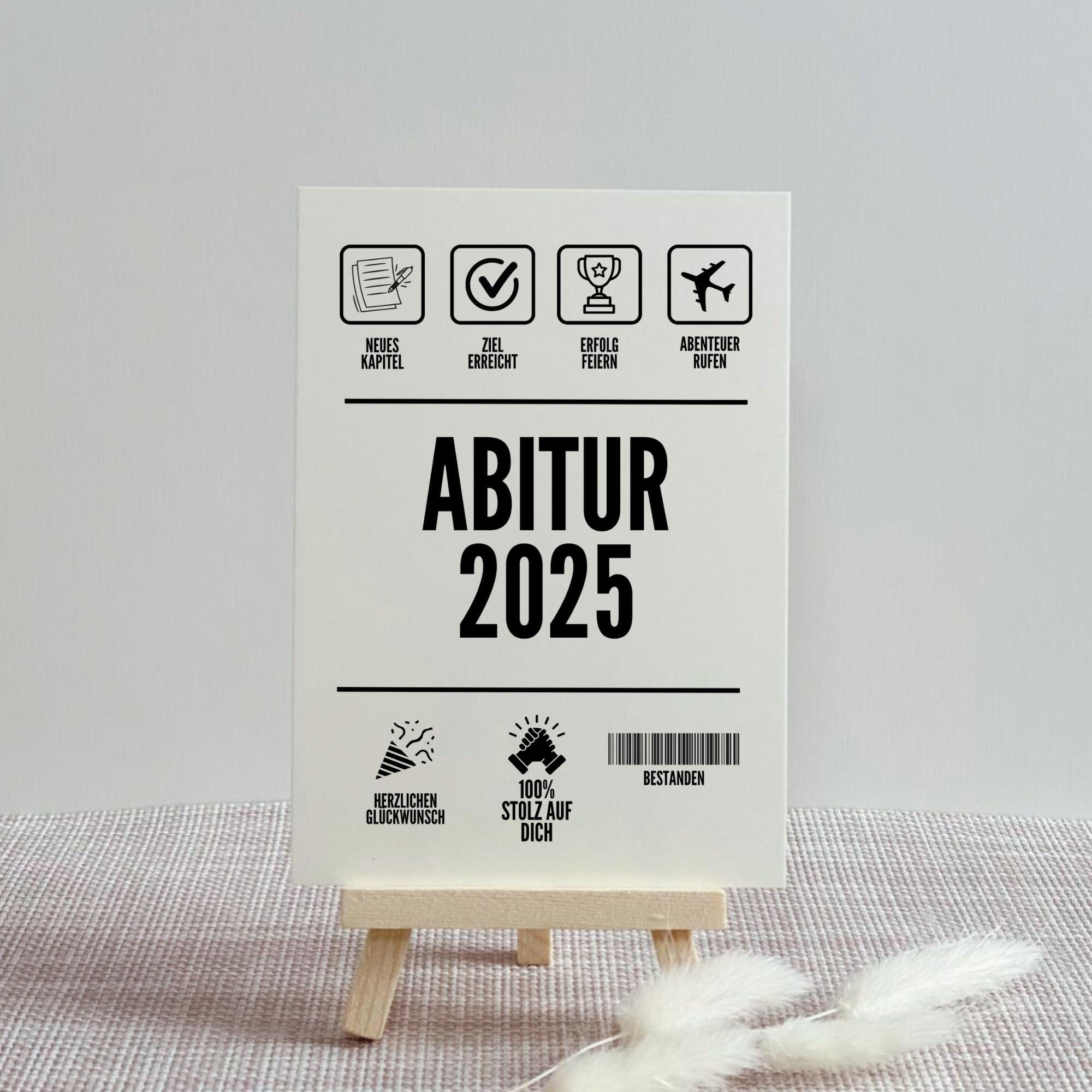 Abitur 2025 Karte – Glückwunschkarte für Abiturienten – Geschenk zur