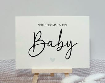 Wir bekommen ein Baby – Schwangerschaftsankündigung Babyankündigung, Karte Schwangerschaft, Schwangerschaft verkünden, Babynews