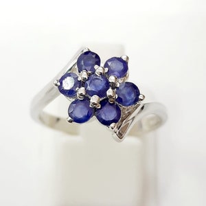 Natural Blue sapphire 925 solid Sterling Silver Gemstone Ring,Sapphire Delicate Handmade Ring,September birthstone,Blue Stone Ring,Gift her