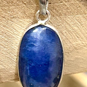 Natürlicher Tansanit Edelstein Sterling Silber Handgefertigter Anhänger, Geschenk für sie, Tansanit Schmuck, Heilkristall, Hochzeitstag Geschenk Mama
