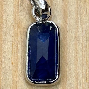 Natural Blue sapphire Pendant, sapphire silver gemstone handmade Nacklace,gift for her, birthstone pendant, Blue sapphire necklace jewelry