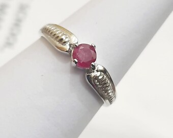 Handgemachte Sterling Silber Rubin Ring, Boho Schmuck