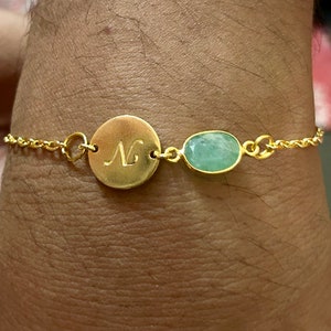 Pulsera de mujer regalo para novia esposa amiga carta inicial pulsera de amor para su pulsera inicial chapada en oro para regalo de cumpleaños de niña adolescente