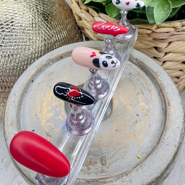 Valentine’s (Little Panda) - Luxury Gel Press On Nail Set