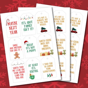 Funny printable christmas gift tags, christmas tags