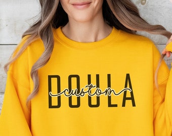 Personalized Doula Sweatshirt, Custom Name Doula Gift, Doula Shirt, Postpartum Doula Crewneck, Birth Doula Shirt, Pregnancy Doula Gift