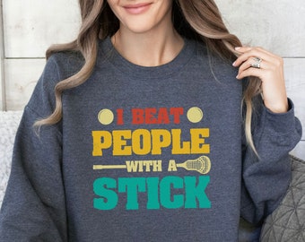 Lacrosse Sweatshirt, Retro Lacrosse Player Shirt, Vintage Lacrosse Shirt, Lacrosse Lover Gift, Lacrosse Birthday Gift, Lax Sweatshirt