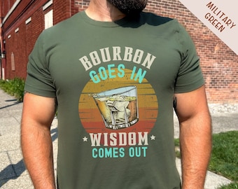 Bourbonskjorta, whiskyskjorta, roliga Bourbonskjortor, Bourbonpresenter, whiskypresent, Bourbonpresent till pappa, Bourbonfödelsedagspresent