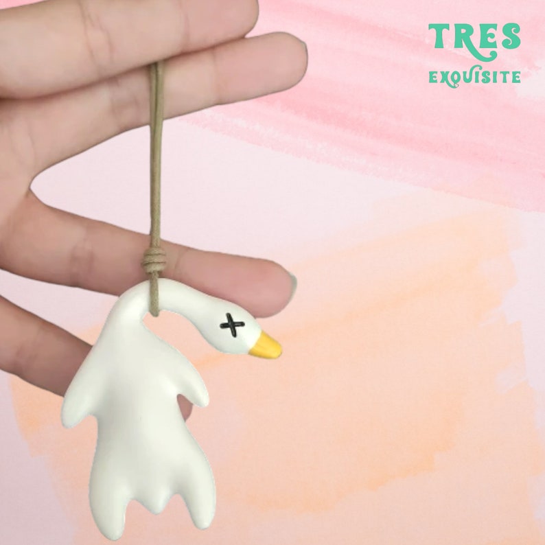 Hanging Goose Car Mirror Accessory Funny Duck Decor Dead Duck Ornament