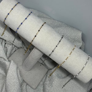 bracelets en acier inoxydable et tissu image 6