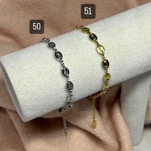 bracelets en acier inoxydable et tissu image 8