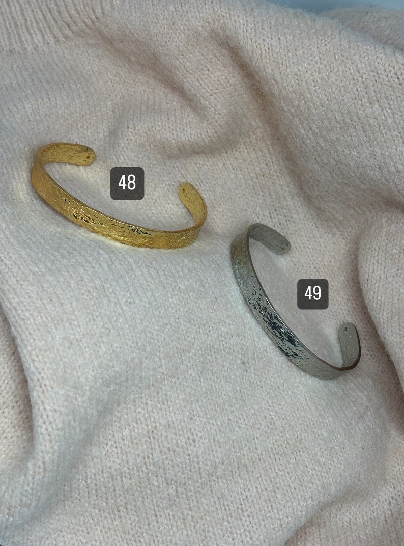 bracelets en acier inoxydable et tissu image 7