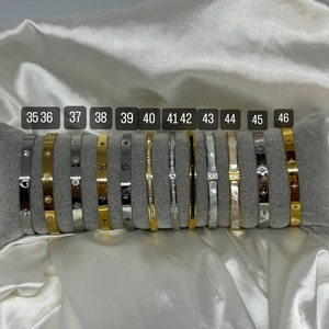 bracelets en acier inoxydable et tissu image 3