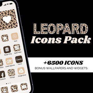 Leopard Icon Pack for iOS & Android | 6500+ App Icons + Leopard Wallpapers | Aesthetic iPhone Theme Download