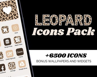 Leopard Icon Pack for iOS & Android | 6500+ App Icons + Leopard Wallpapers | Aesthetic iPhone Theme Download