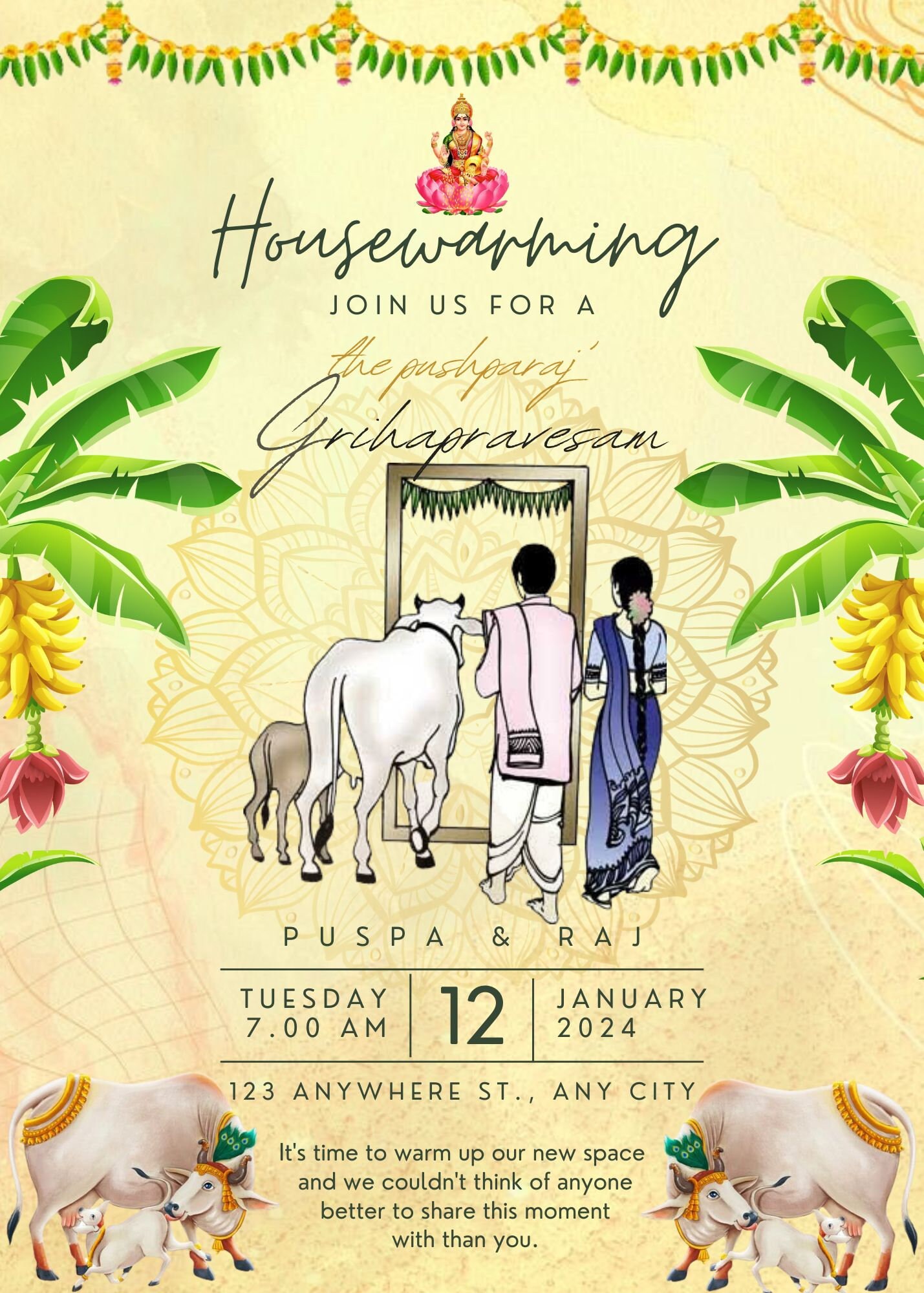 Housewarming Invitation Digital Template Canva Editable and Printable ...