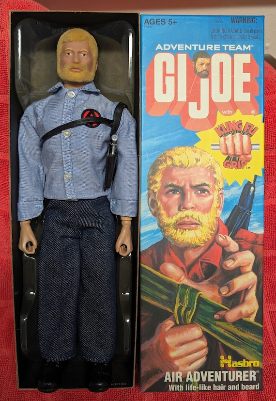 GI JOE Land Sea Adventure Figure Blonde Hair Kung Fu Grip Vintage