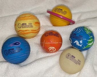 Vintage Rare Set The Jetsons Denny’s Rubber Planets Ball Collection 1992 New Unused Minty Fresh! Hanna-Barbera