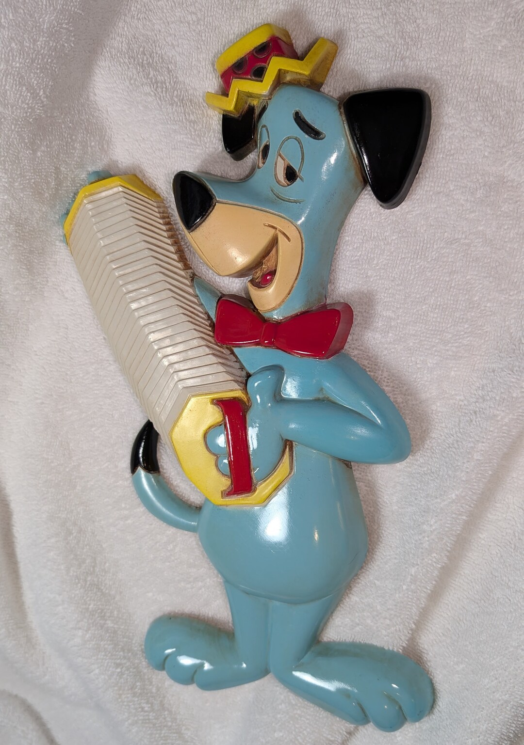 Figurine Vintage Huckleberry Hound – Hanna Barbera – Caoutchouc Qui Pouet