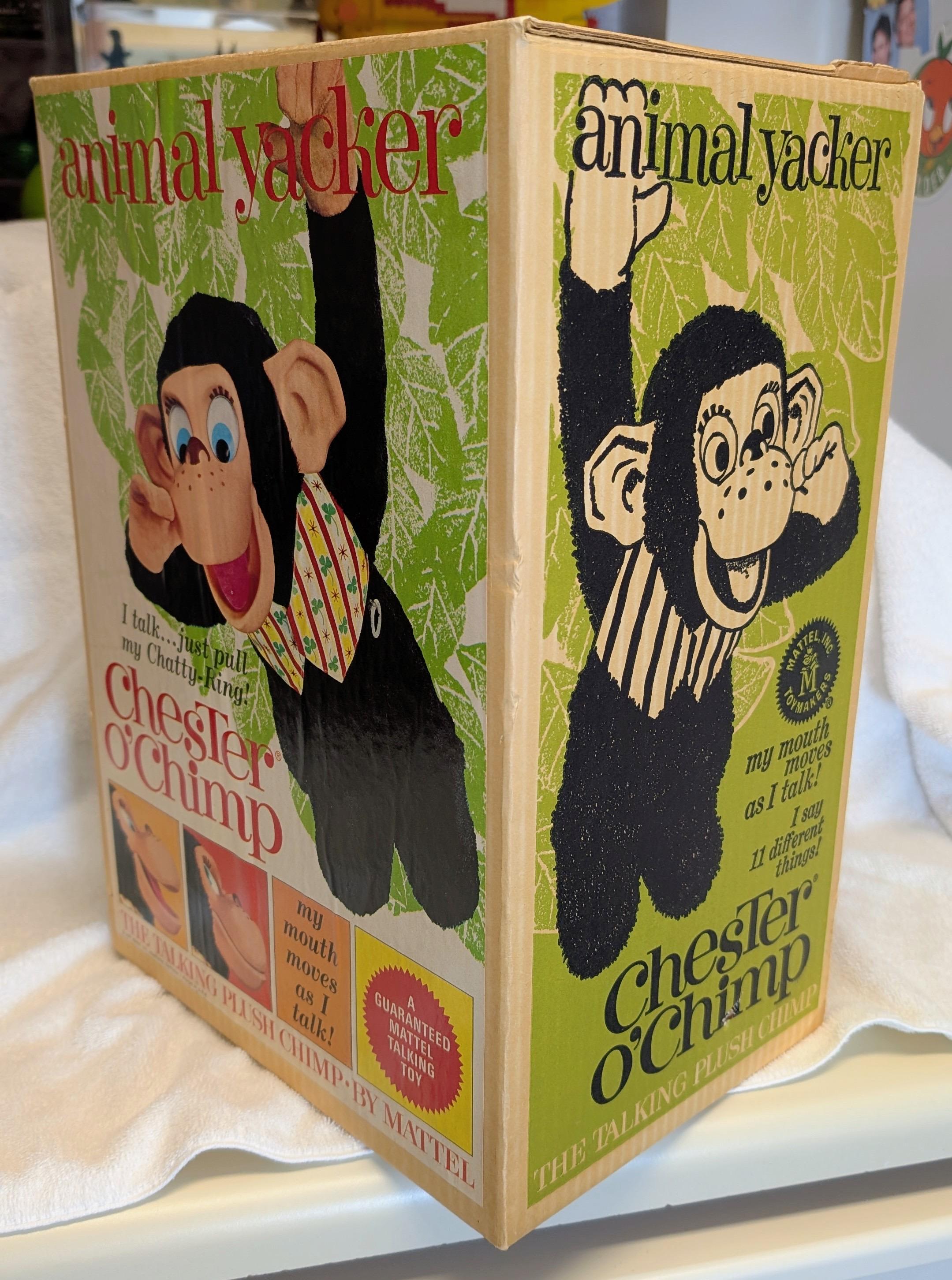 Vintage Mattel Chester O'chimp Plush: 1964 Animal Yacker in Box - Etsy