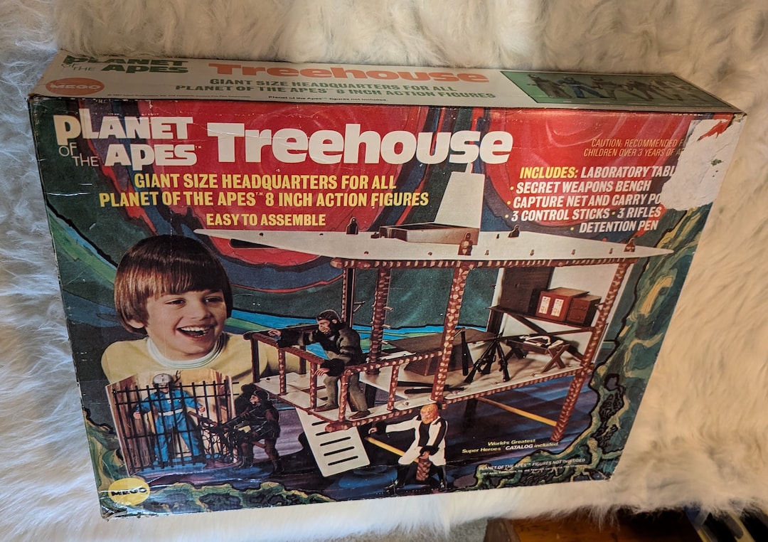 1974 猿の惑星 大量 vintage Planet of the Apes Vintage 1974 Mego Planet of the Apes Treehouse Playset (complete