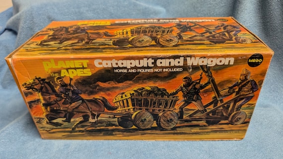 Vintage 1975 Mego Planet of the Apes Catapult and Wagon - New in
