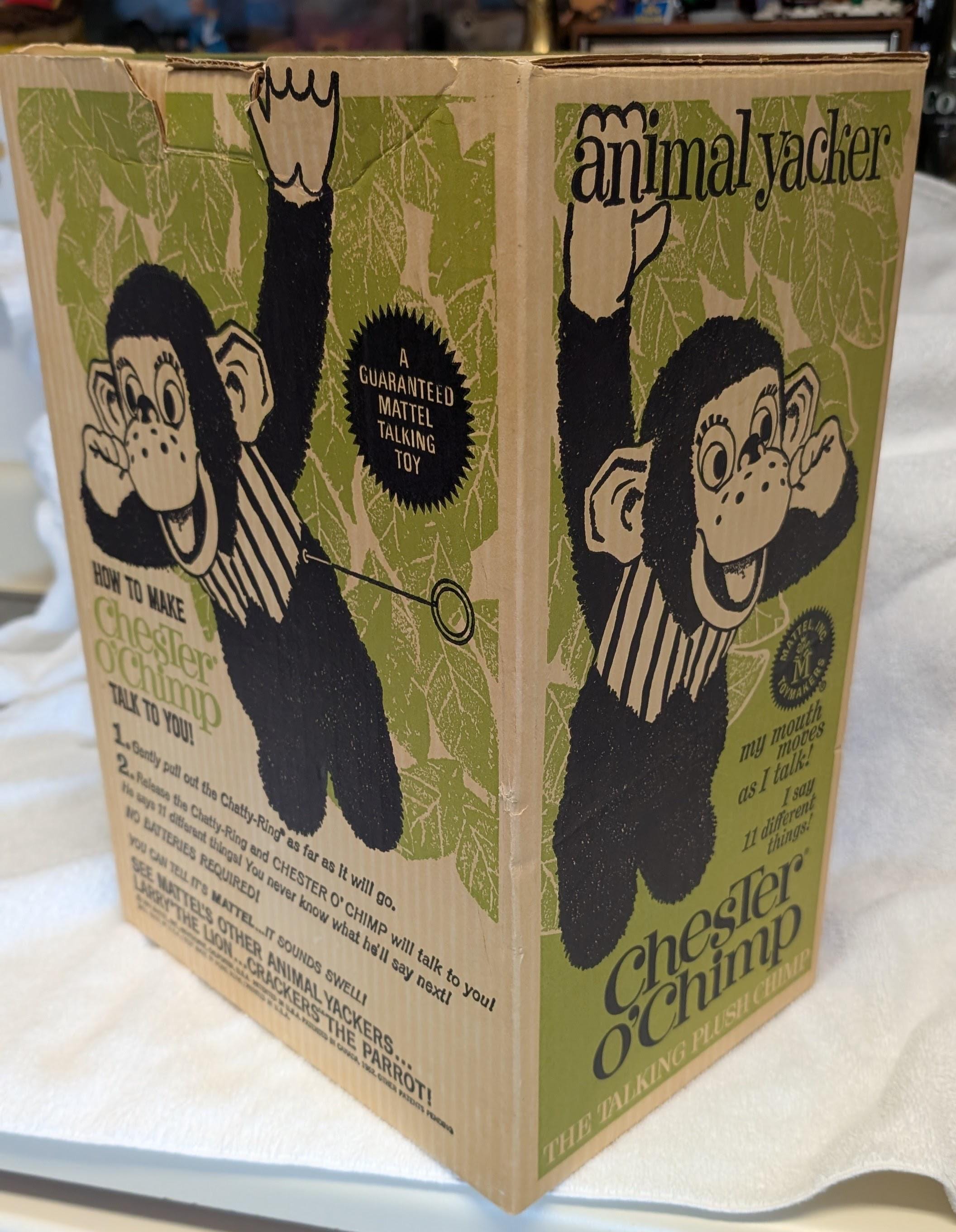 Vintage Mattel Chester O'chimp Plush: 1964 Animal Yacker in Box - Etsy