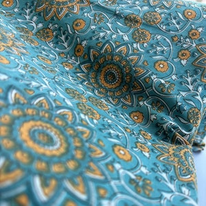 Beautiful Hand Block Printed Fabric, Running Loose Crafting Fabric Women Dress Making Fabric, Soft Indian Cotton Fabric Collection Art,