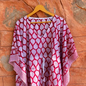 Robe D'été Bohème à Fleurs - Caftan Léger En Coton Pour Plage Ou Maison - Taille Unique
