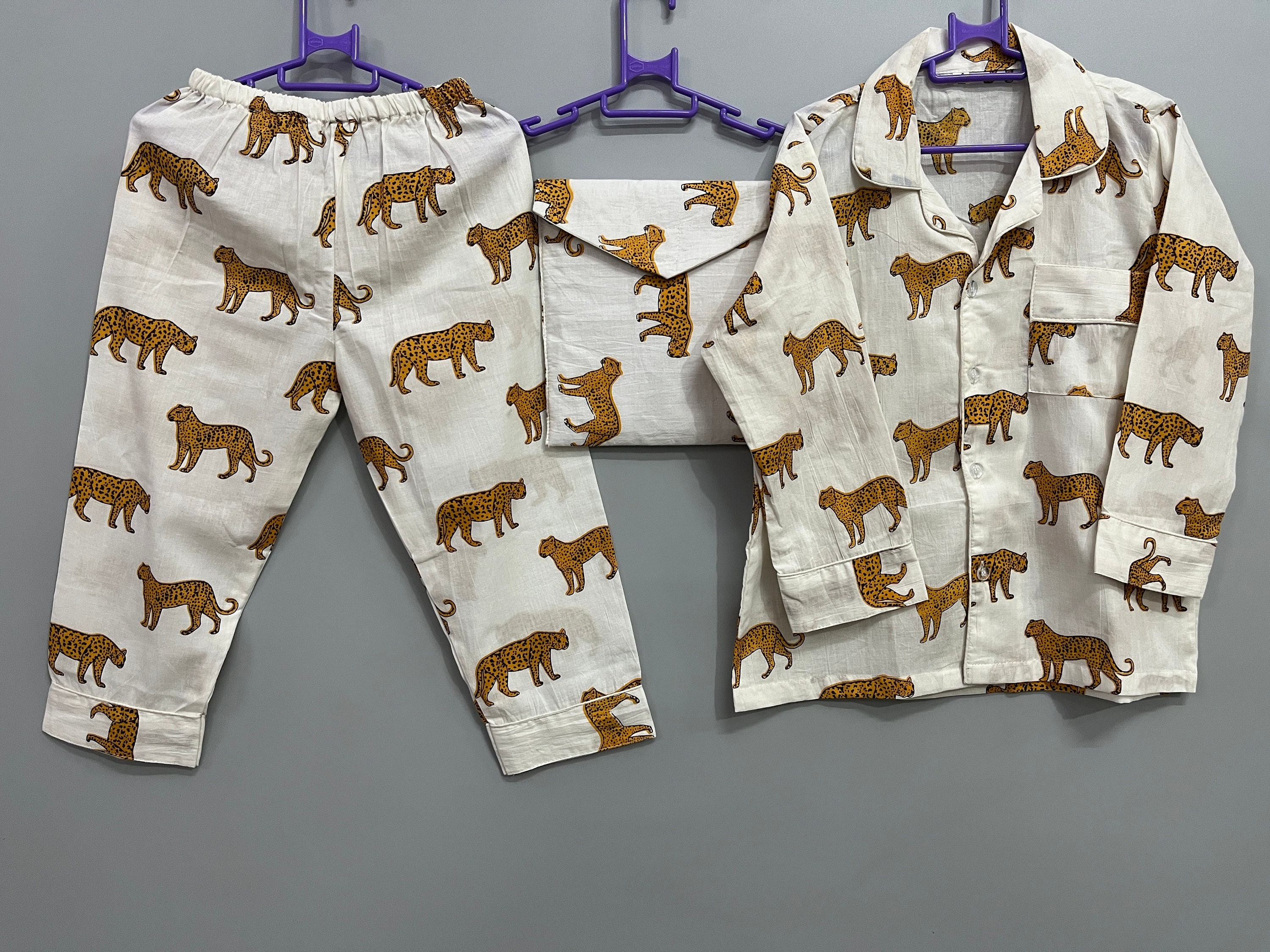 Kids Tiger Pajamas Etsy Canada