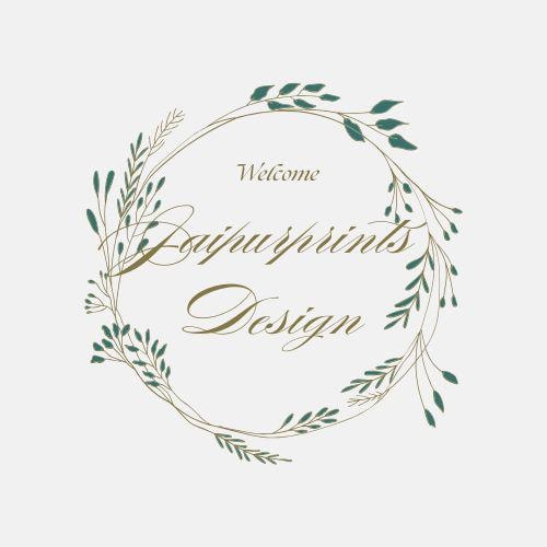 オレンジフローラルブロックプリントベビーキルト：コットン