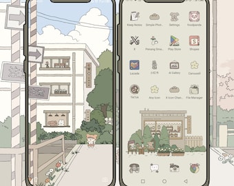 Earl Grey Tea Icon Set | Cute Icons Pack | iPhone iOS Theme | Cute App Icons | Kawaii Widget Icons | Cute Icons for iPhone and Android