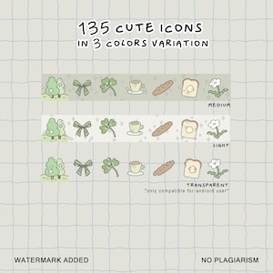 Cute Cozy Summer Icon Set, Cute Icons Pack, iPhone Theme, Cute App Icons, Cute Widget Icons, Pastel app Icons, Android Phone Theme, Ghibli image 9