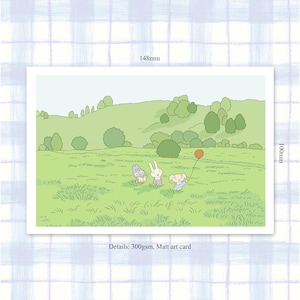 Grünes Feld Sammlung Landschaft Minimal Art Postkarte, Lo-Fi Postkarte, Wohnkultur Postkarte, künstlerische Postkarte, ästhetische Postkarte