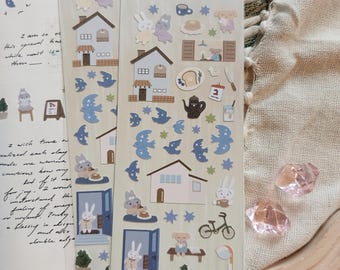 Rise and Shine Sourteahouse, Bullet Journal Aufkleber, Journal Deko Aufkleber, Polco Aufkleber, Journaling Aufkleber, Aufkleber Blätter