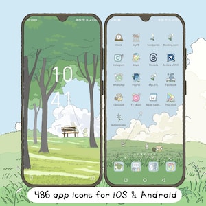 Nature App Icon Set: Slow Living Theme (iOS & Android) (Digital Download)