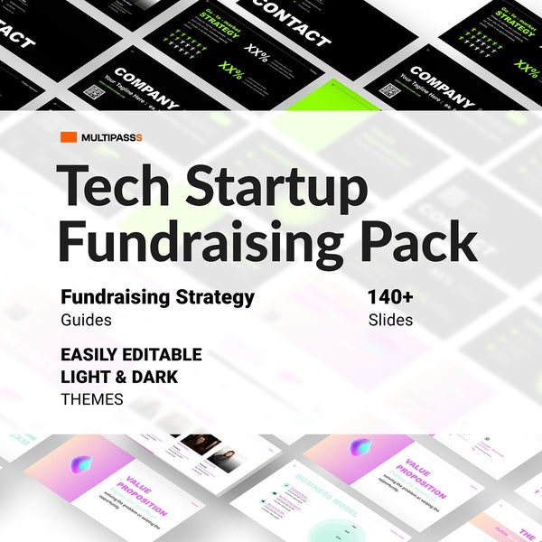 Tech Startup Fundraising Pack - Complete Pitch & Strategy Guide for SaaS, Mobile Apps, Deep Tech, and Marketplaces.