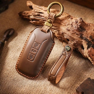 Étui porte-clés en cuir personnalisé compatible pour Volkswagen Touareg Tiguan Talagon Touran, etc., étui à clés de voiture fait main, cadeau pour lui