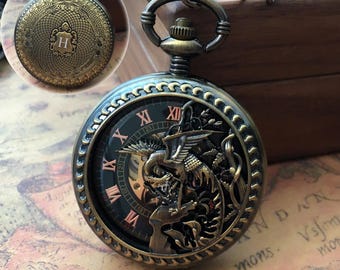 Engraved Initials Pocket Watch – Personalized Fathers Day Gift, Wedding Gift, Birthday Gift, Anniversary Gift, Gift for the Groomsmen /Groom