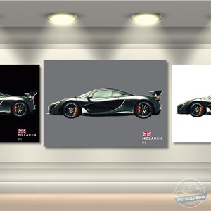 McLaren Poster Print P1 Poster Sports Car Poster Wall Art Car Photography Decor Gift For Car Lover McLaren Print Car Gift