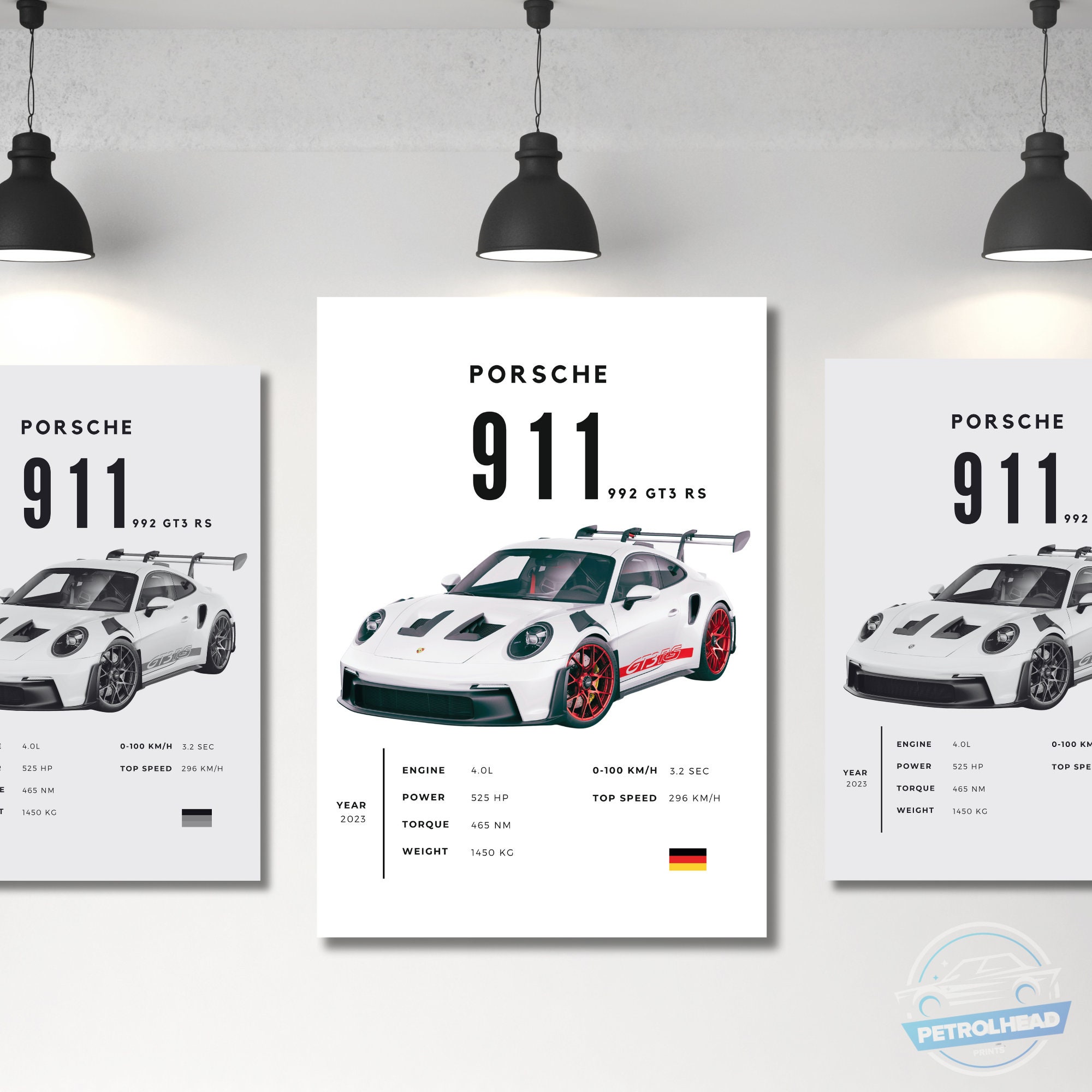 Porsche 911 GT3 RS Poster: Super Car Wall Art - Etsy UK