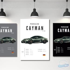 Porsche 981 Cayman S Poster: Car Photography Wall Art