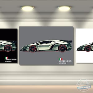 Lamborghini Veneno Poster: Super Car Photography Wall Art