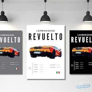 Lamborghini Revuelto Poster: Super Car Photography Wall Art